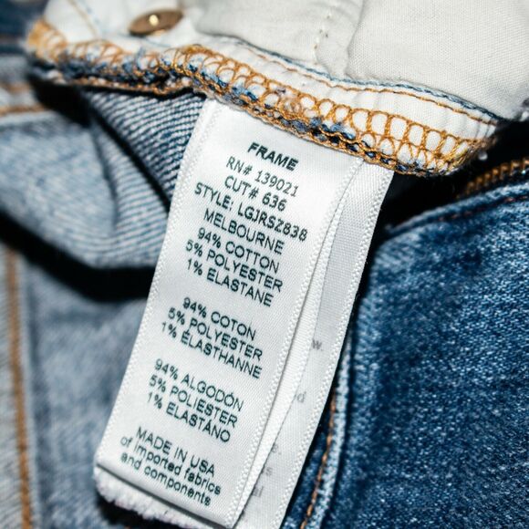 FRAME Denim Le Garcon Jeans ankle Zip Melbourne Blue Size 26 - Picture 7 of 12